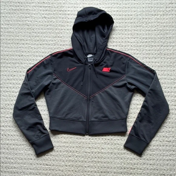 Nike Women NWOT Sportswear Heritage Air Max Full Zip Crop Jacket Size Small NEW - Picture 2 of 13